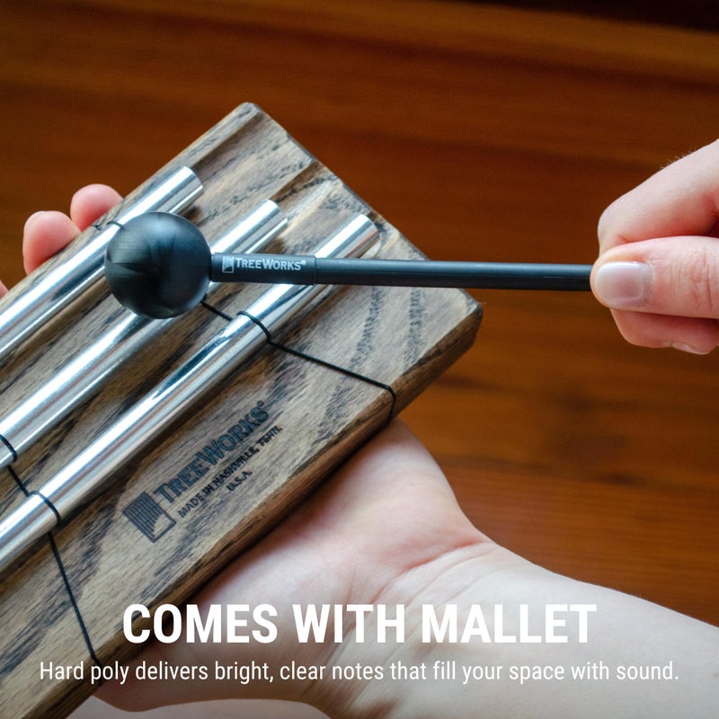 TreeWorks Chimes Energy Chime, 3 Notes â€“â€“ MADE IN U.S.A. â€“â€“ For Meditation, Classrooms, Sound Healing or Yoga, Includes Mallet - Image 5